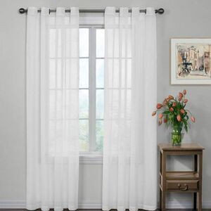 CURTAIN FRESH Grommet Voile 59" x 63" Panel, White